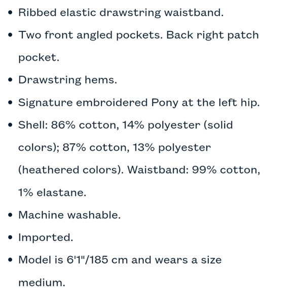 Polo Ralph Lauren Men's Fleece Sweatpant. Size L - Picture 10 of 10